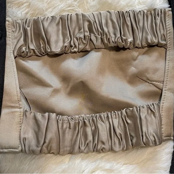 Zara‎ Beige Bustier Corset Top Minimalist Contrast Straps Neutralcore Y2K Size M - Picture 6 of 11